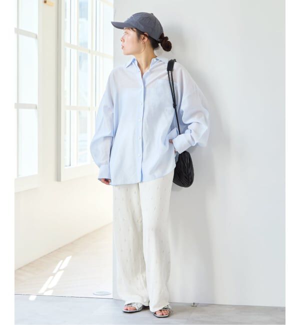 U by SPICK&SPAN「リネンコンエアリーローンオーバーシャツ」|シャツ・ブラウス|