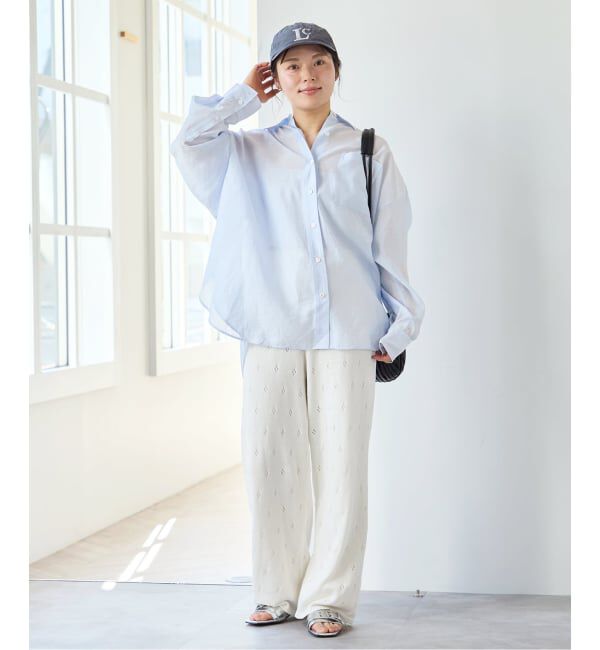 U by SPICK&SPAN「リネンコンエアリーローンオーバーシャツ」|シャツ・ブラウス|
