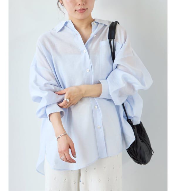 U by SPICK&SPAN「リネンコンエアリーローンオーバーシャツ」|シャツ・ブラウス|
