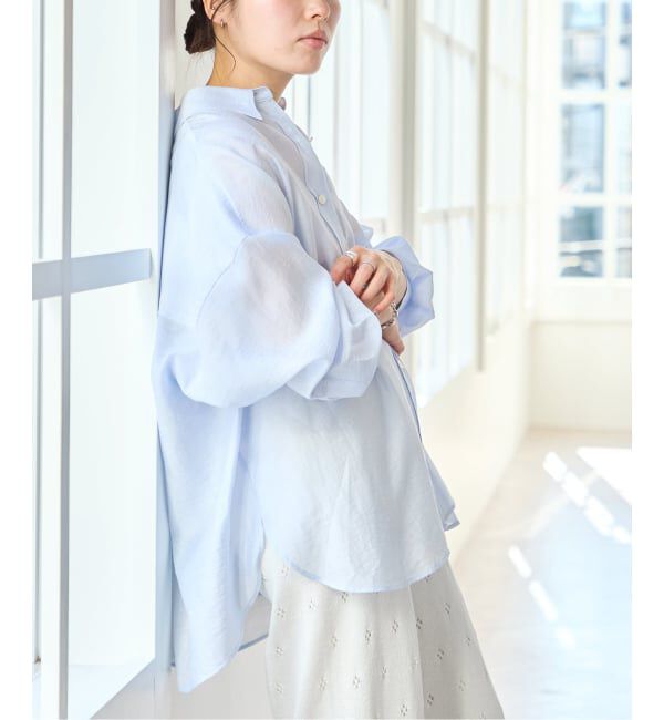 U by SPICK&SPAN「リネンコンエアリーローンオーバーシャツ」|シャツ・ブラウス|