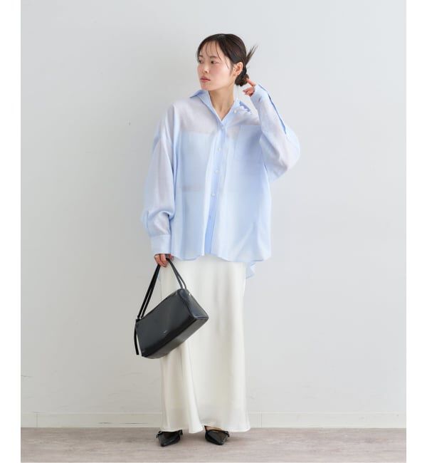 U by SPICK&SPAN「リネンコンエアリーローンオーバーシャツ」|シャツ・ブラウス|
