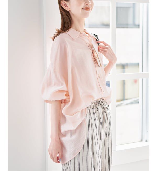 U by SPICK&SPAN「リネンコンエアリーローンオーバーシャツ」|シャツ・ブラウス|