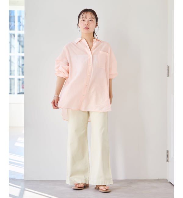 U by SPICK&SPAN「リネンコンエアリーローンオーバーシャツ」|シャツ・ブラウス|