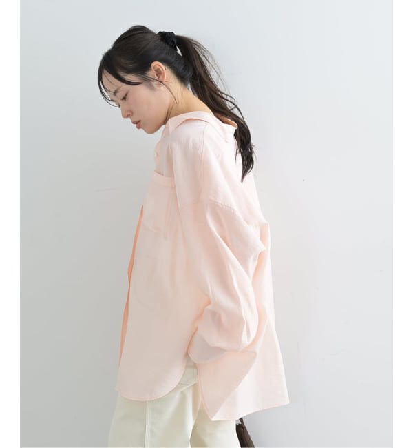 U by SPICK&SPAN「リネンコンエアリーローンオーバーシャツ」|シャツ・ブラウス|