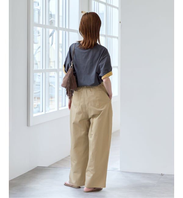 U by SPICK&SPAN「ルーズタックチノパンツ」|チノ|