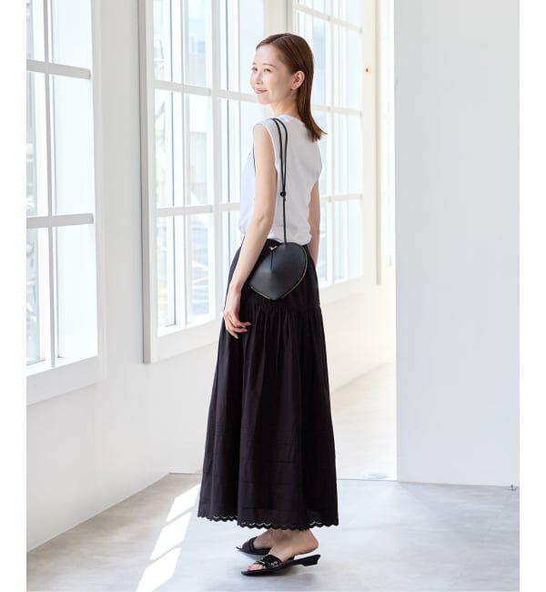 U by SPICK&SPAN「コットンポプリンタックフレアスカート」|スカート|