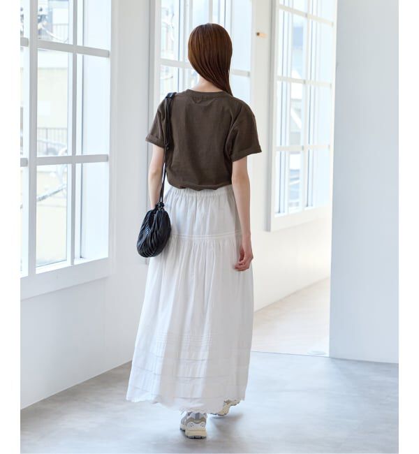 U by SPICK&SPAN「コットンポプリンタックフレアスカート」|スカート|