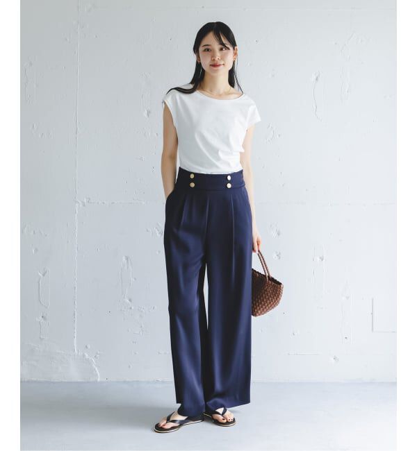 NOBLE「《接触冷感》ウエストギャザーコンパクトT」|Tシャツ・カットソー|