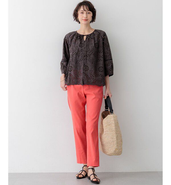23区「【見上愛さん着用】カットワークエンブロイダリー 2WAYブラウス」|シャツ・ブラウス|