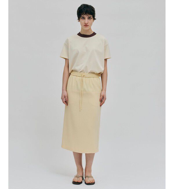 BEIGE,「【洗える】BRICKA / バイカラーTシャツ」|Tシャツ・カットソー|