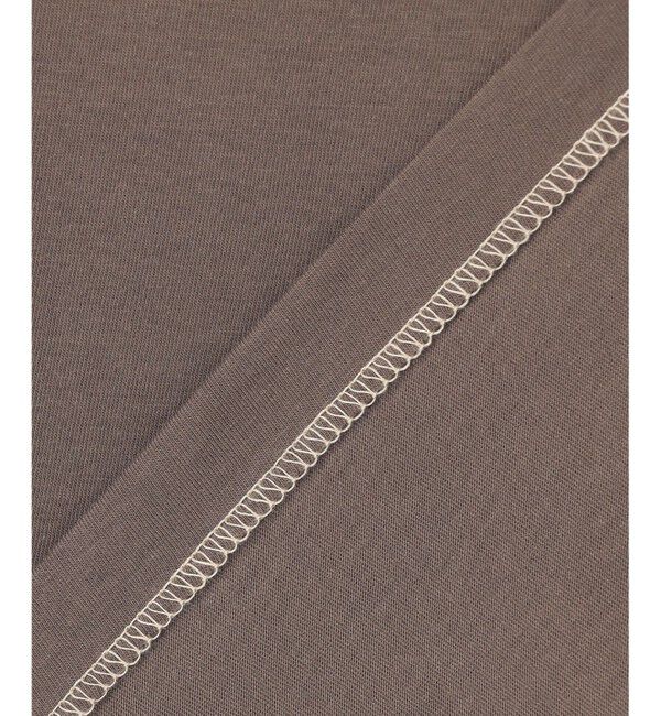 BEIGE,「【洗える】VERONICA / カラーステッチ半袖クルーネックＴシャツ」|Tシャツ・カットソー|
