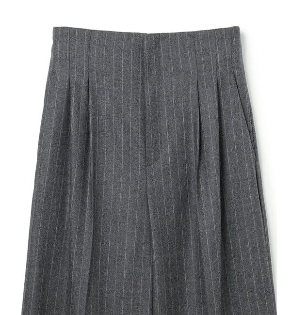 BEIGE,「【Precious掲載】DELAND / ウールピンストライプハイウエストタックパンツ」|その他|