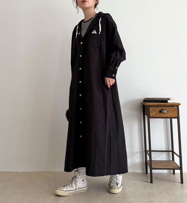 fredy emue「【GEVACO/ゲバコ】フーディーシャツワンピース」|ワンピース|