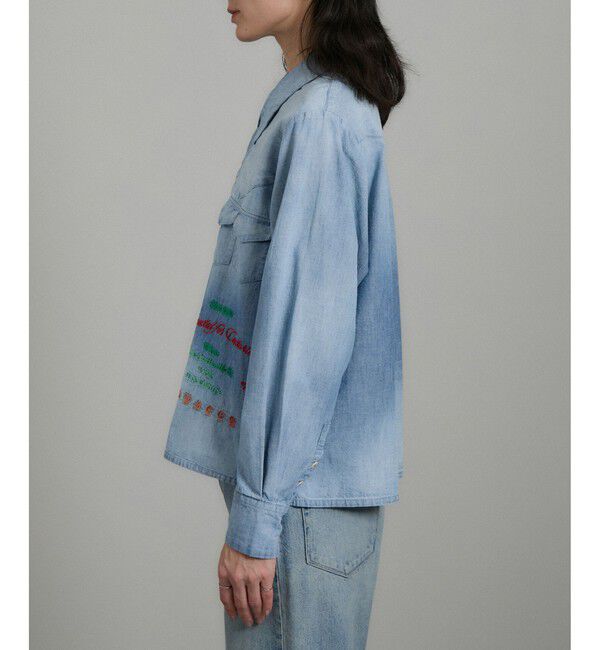 SALON adam et rope'「【KURO（クロ）】HANDLER EMBROIDERY WESTERN SHIRT / デニムシャツ」|シャツ・ブラウス|