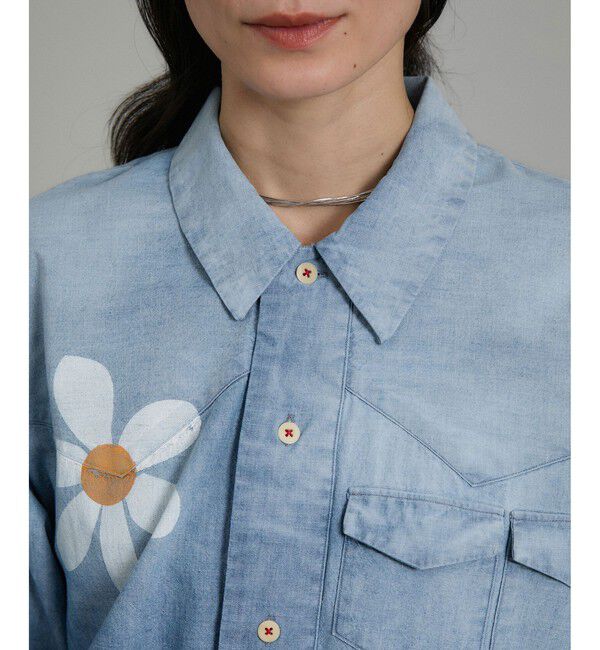 SALON adam et rope'「【KURO（クロ）】HANDLER EMBROIDERY WESTERN SHIRT / デニムシャツ」|シャツ・ブラウス|