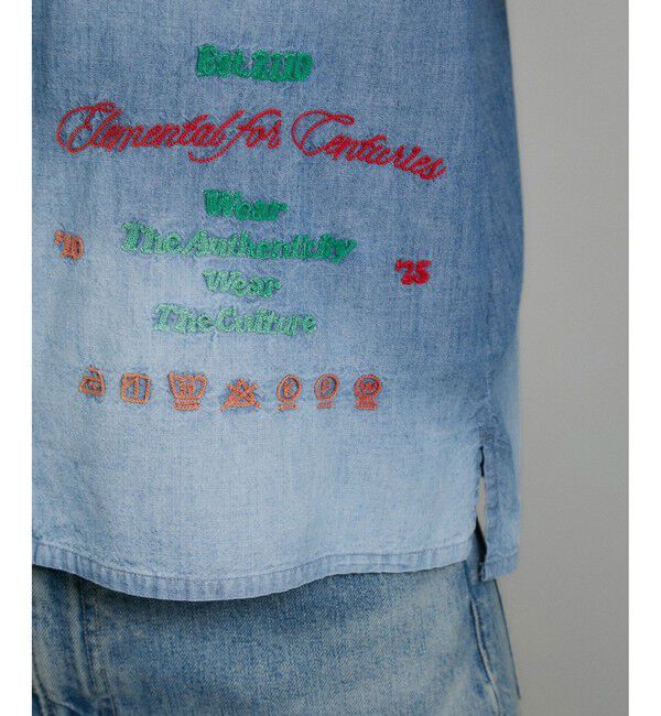 SALON adam et rope'「【KURO（クロ）】HANDLER EMBROIDERY WESTERN SHIRT / デニムシャツ」|シャツ・ブラウス|