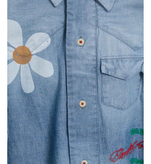 SALON adam et rope'「【KURO（クロ）】HANDLER EMBROIDERY WESTERN SHIRT / デニムシャツ」|シャツ・ブラウス|
