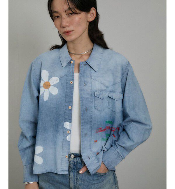 SALON adam et rope'「【KURO（クロ）】HANDLER EMBROIDERY WESTERN SHIRT / デニムシャツ」|シャツ・ブラウス|