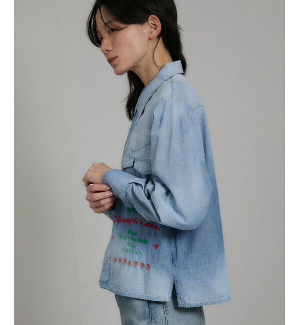 SALON adam et rope'「【KURO（クロ）】HANDLER EMBROIDERY WESTERN SHIRT / デニムシャツ」|シャツ・ブラウス|