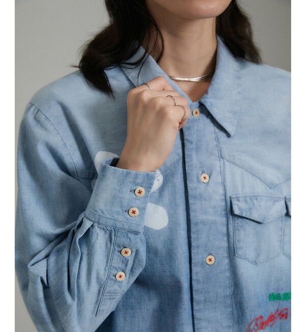 SALON adam et rope'「【KURO（クロ）】HANDLER EMBROIDERY WESTERN SHIRT / デニムシャツ」|シャツ・ブラウス|