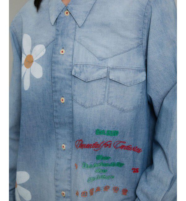 SALON adam et rope'「【KURO（クロ）】HANDLER EMBROIDERY WESTERN SHIRT / デニムシャツ」|シャツ・ブラウス|