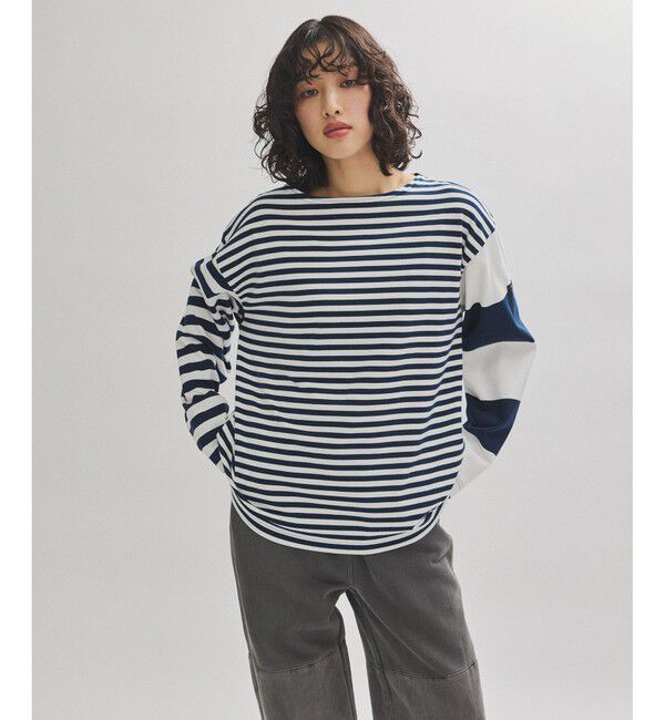 ADAM ET ROPE'「【G.F.G.S. for ADAM ET ROPE'】別注ボートネックボーダー」|Tシャツ・カットソー|コンメイン