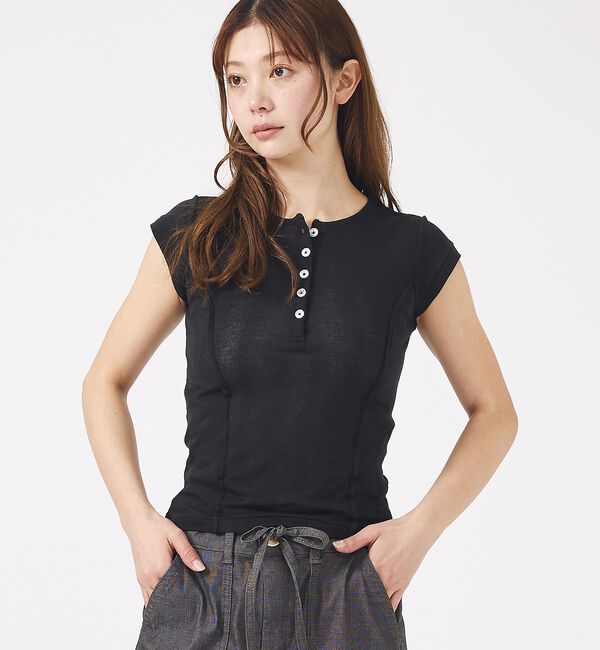 Rouge vif「【MILLER/ミラー】Light Prib Henly S/S Tee / ラ」|Tシャツ・カットソー|