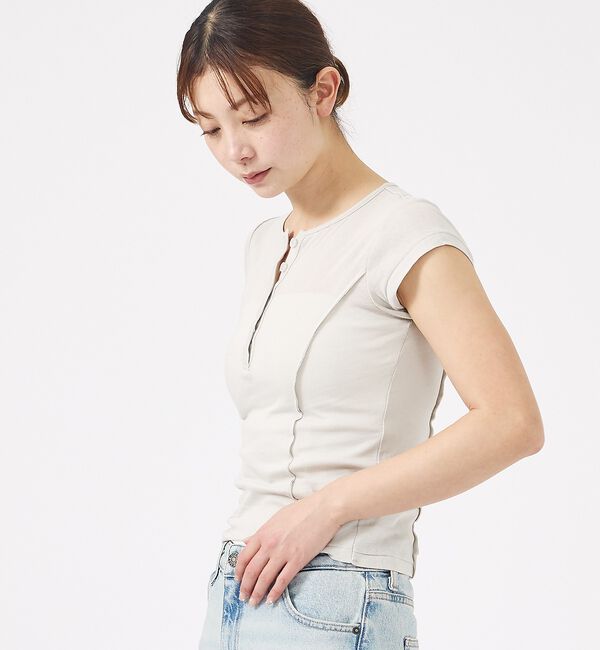 Rouge vif「【MILLER/ミラー】Light Prib Henly S/S Tee / ラ」|Tシャツ・カットソー|