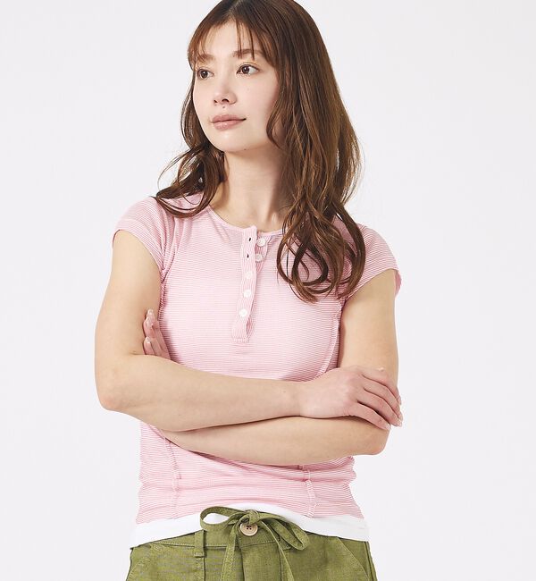 Rouge vif「【MILLER/ミラー】Light Prib Henly S/S Tee / ラ」|Tシャツ・カットソー|