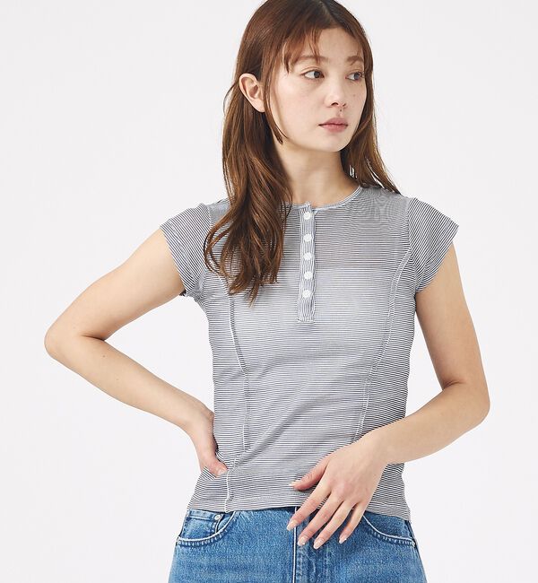 Rouge vif「【MILLER/ミラー】Light Prib Henly S/S Tee / ラ」|Tシャツ・カットソー|