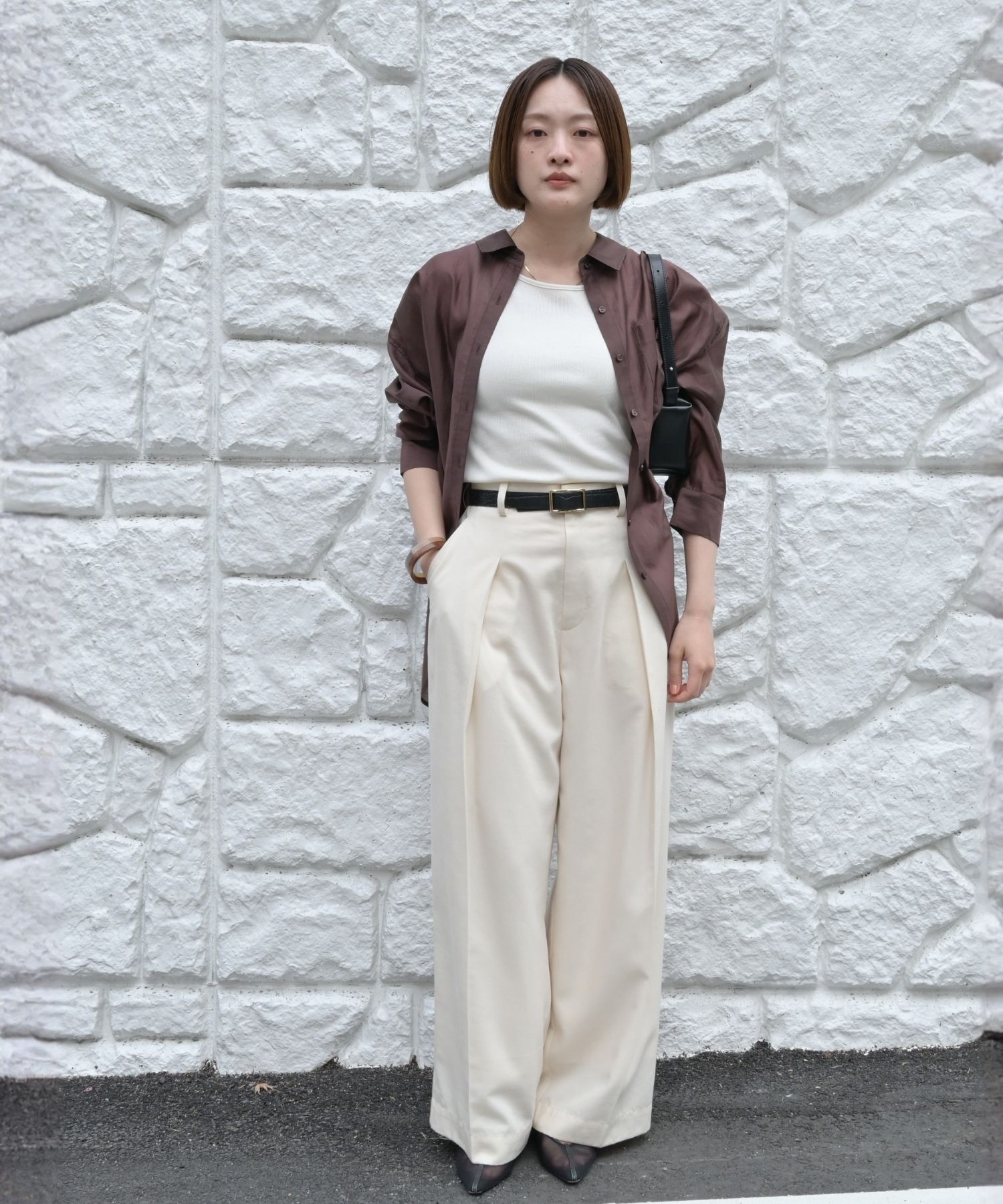 qualite「【大人シアーシャツ】バックスリットシアーシャツ」|シャツ・ブラウス|