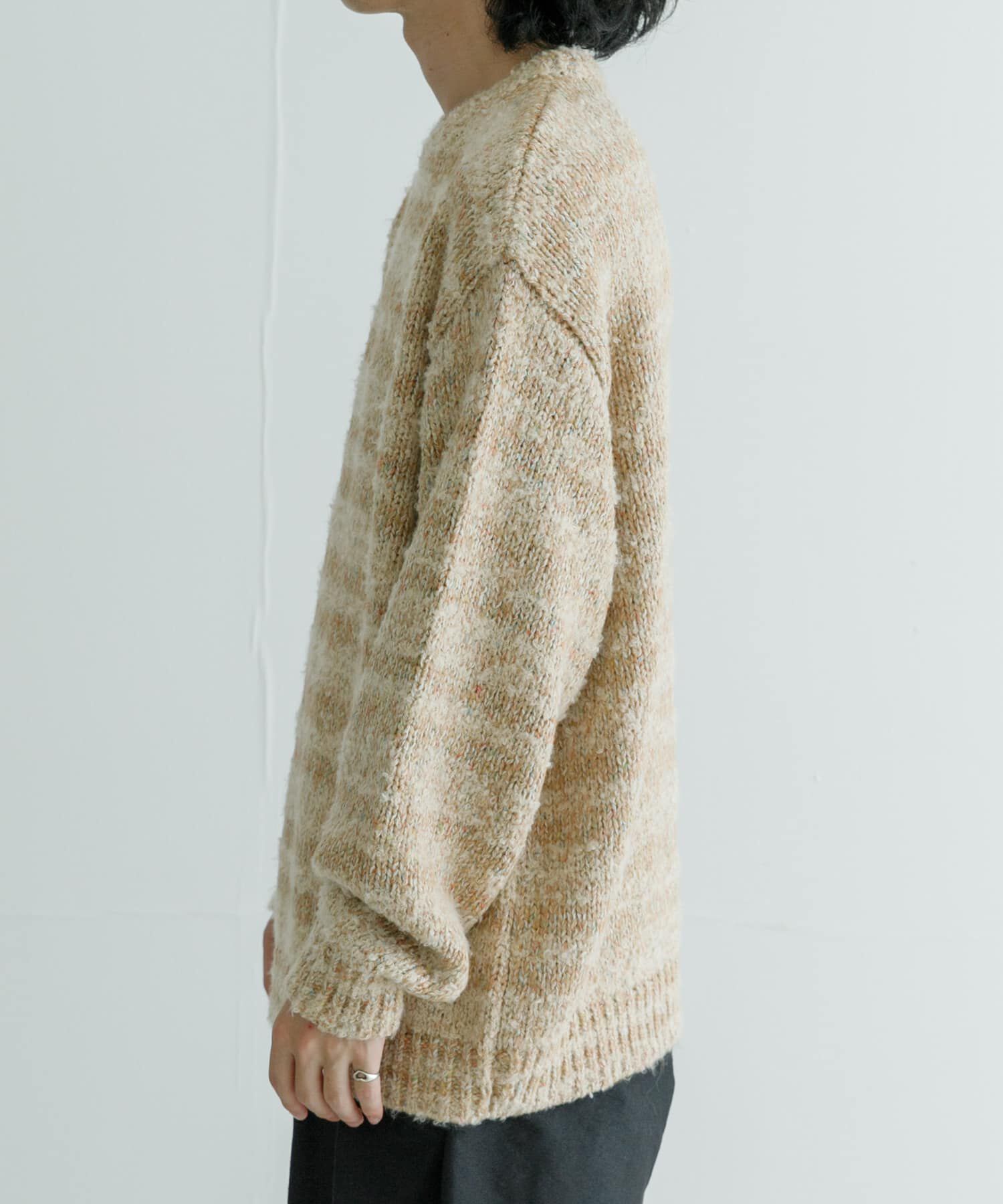 URBAN RESEARCH「URBAN RESEARCH iD　ブークレメランジニット」|ニット・セーター|