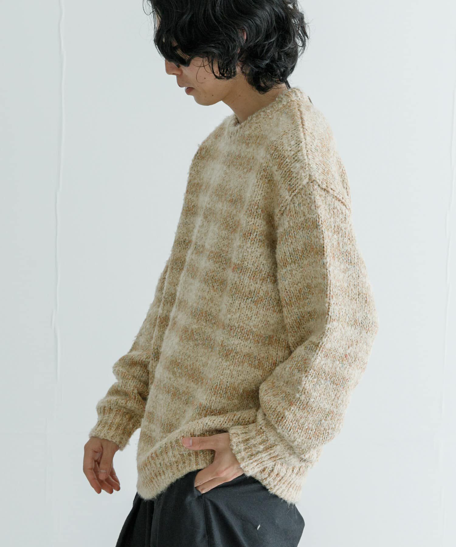 URBAN RESEARCH「URBAN RESEARCH iD　ブークレメランジニット」|ニット・セーター|