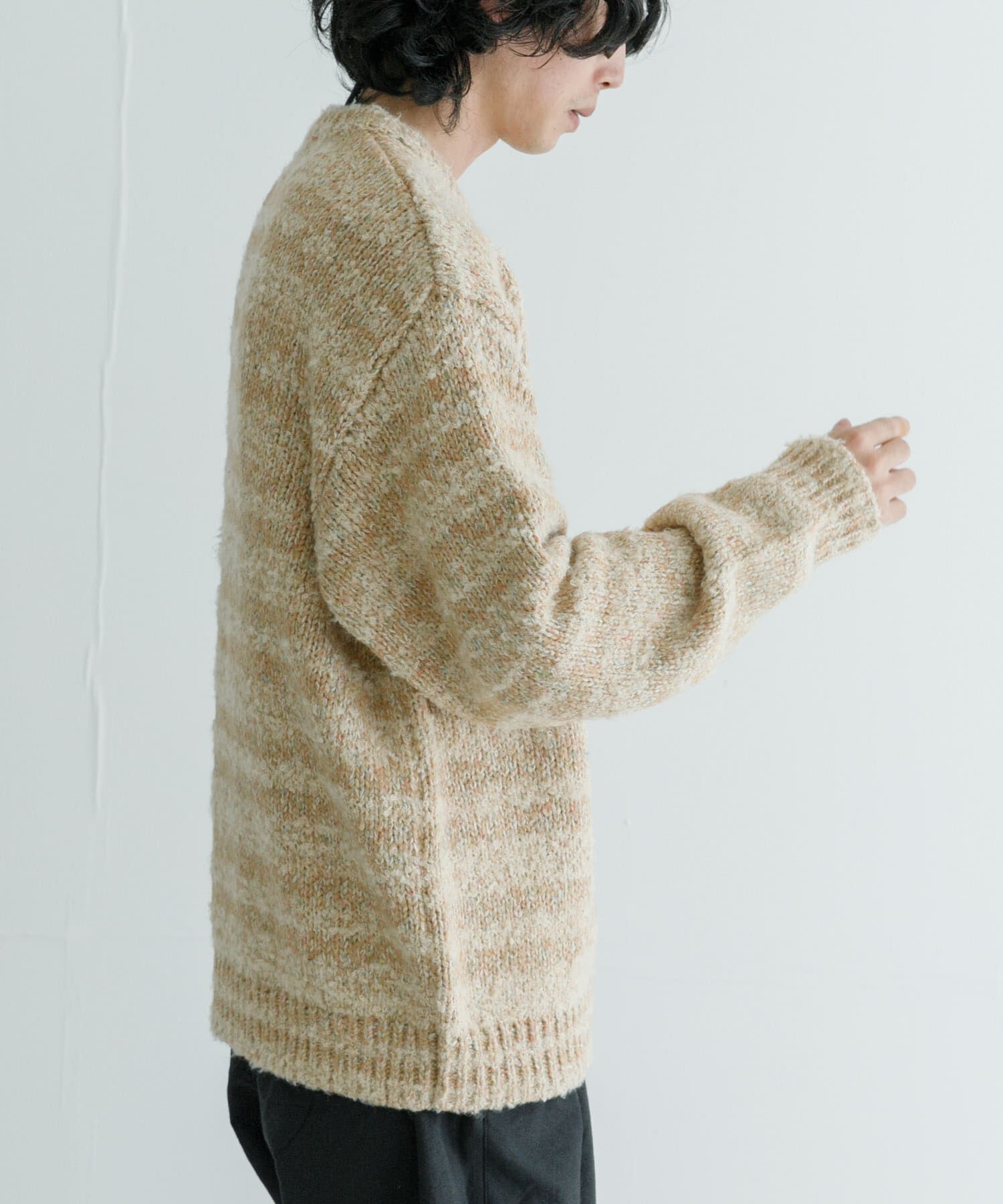 URBAN RESEARCH「URBAN RESEARCH iD　ブークレメランジニット」|ニット・セーター|