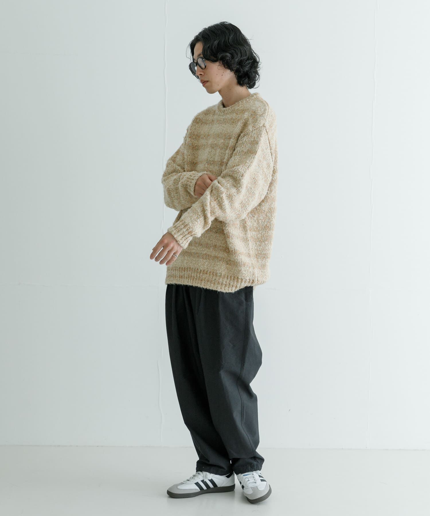 URBAN RESEARCH「URBAN RESEARCH iD　ブークレメランジニット」|ニット・セーター|