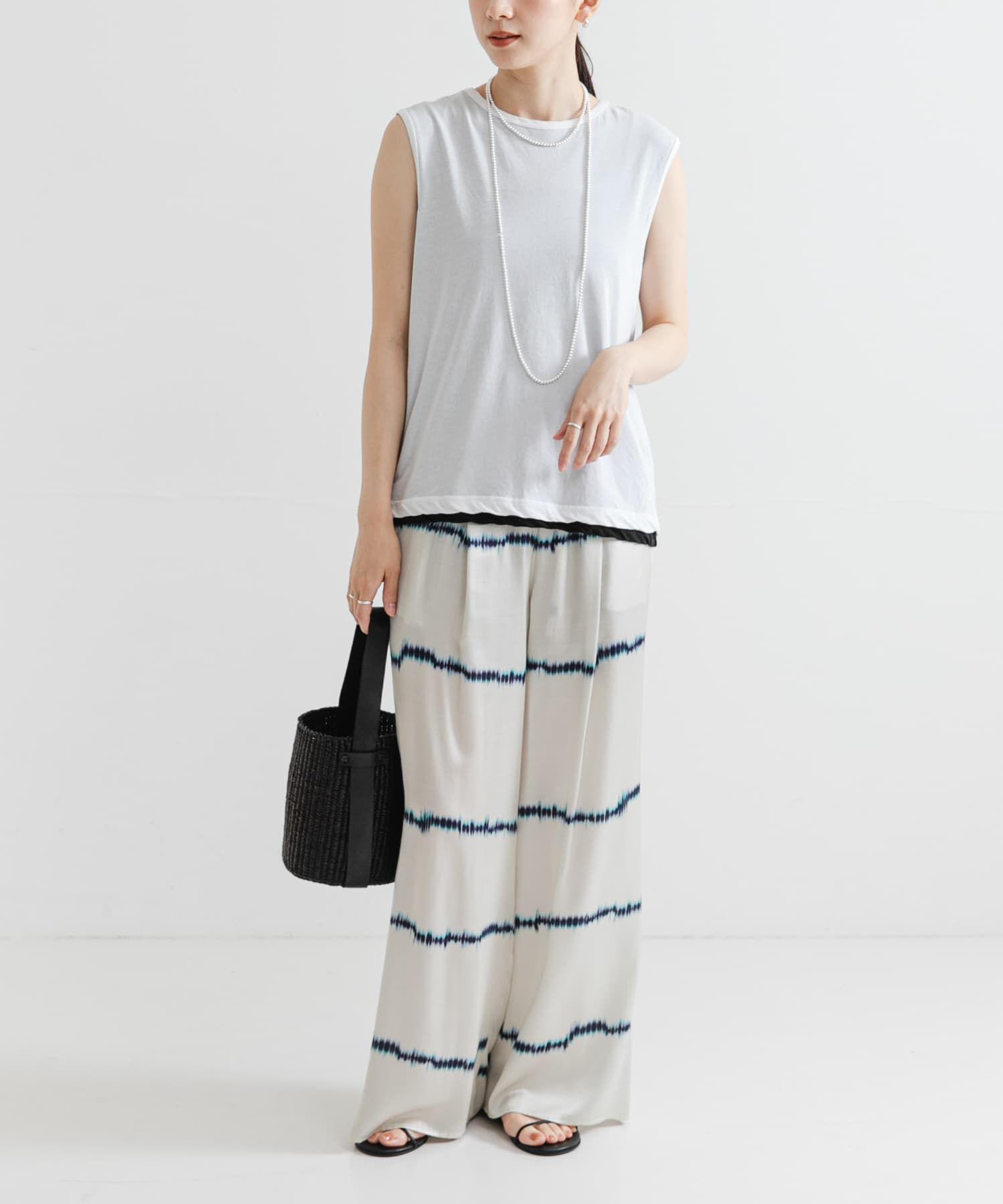 URBAN RESEARCH「『2サイズ展開』シルクミックスボーダープリントパンツ」|その他|