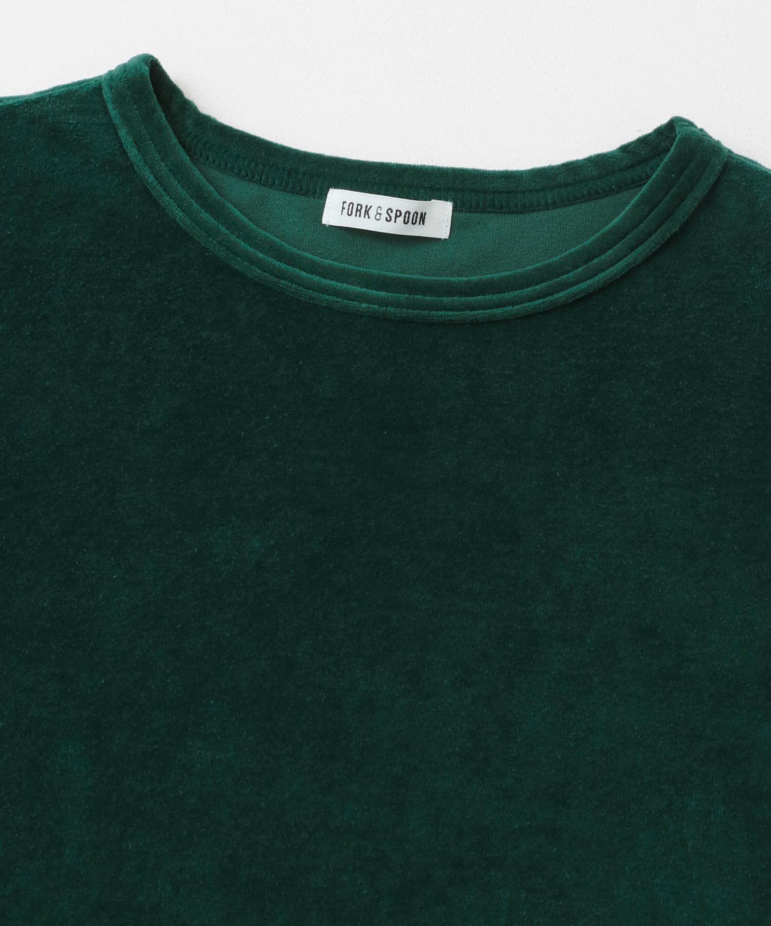 URBAN RESEARCH DOORS「FORK&SPOON　ベロアショートスリーブTシャツ」|Tシャツ・カットソー|