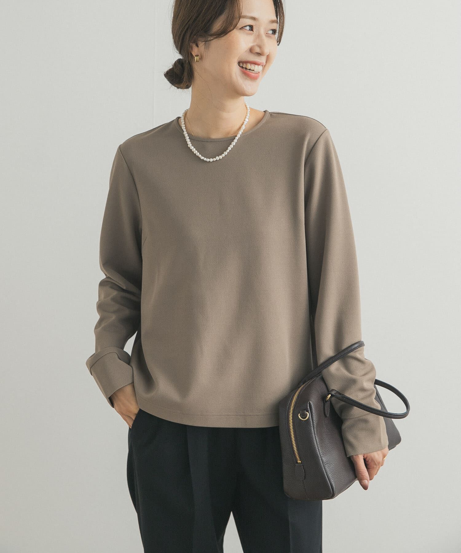 URBAN RESEARCH DOORS「『UR TECH』ジョーゼットバックZIPPO」|Tシャツ・カットソー|ベージュ系その他