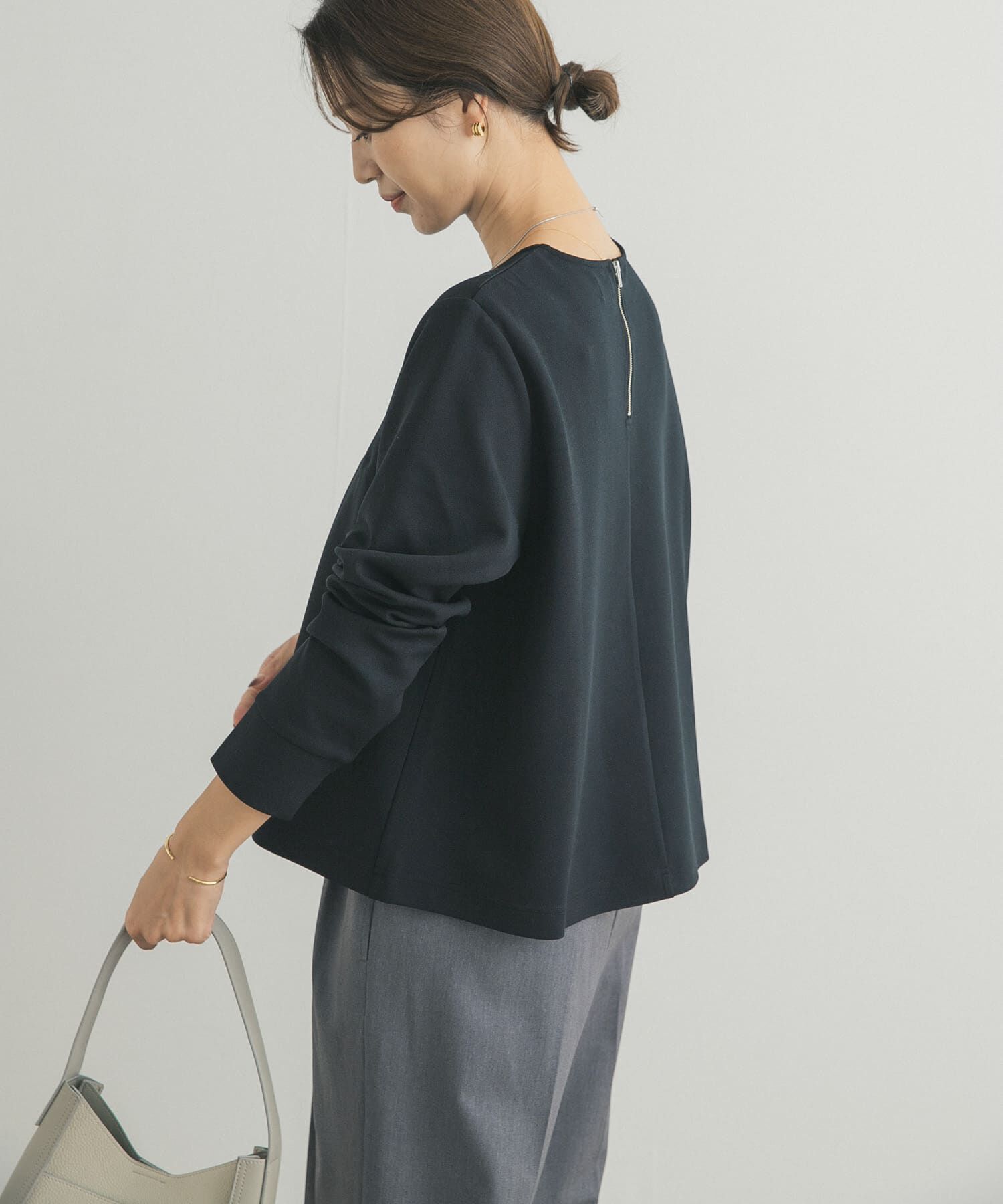 URBAN RESEARCH DOORS「『UR TECH』ジョーゼットバックZIPPO」|Tシャツ・カットソー|ネイビー