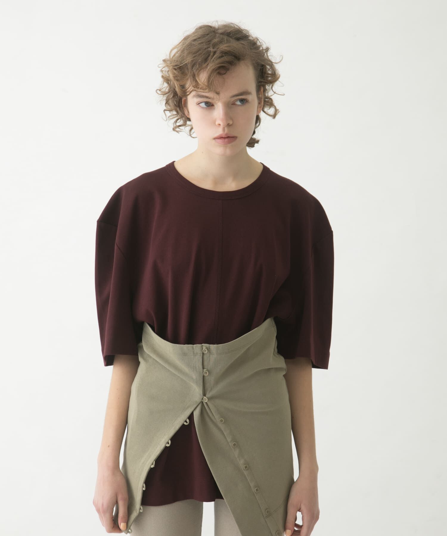 LAATO「puff shoulder big tee」|Tシャツ・カットソー|ブラウン