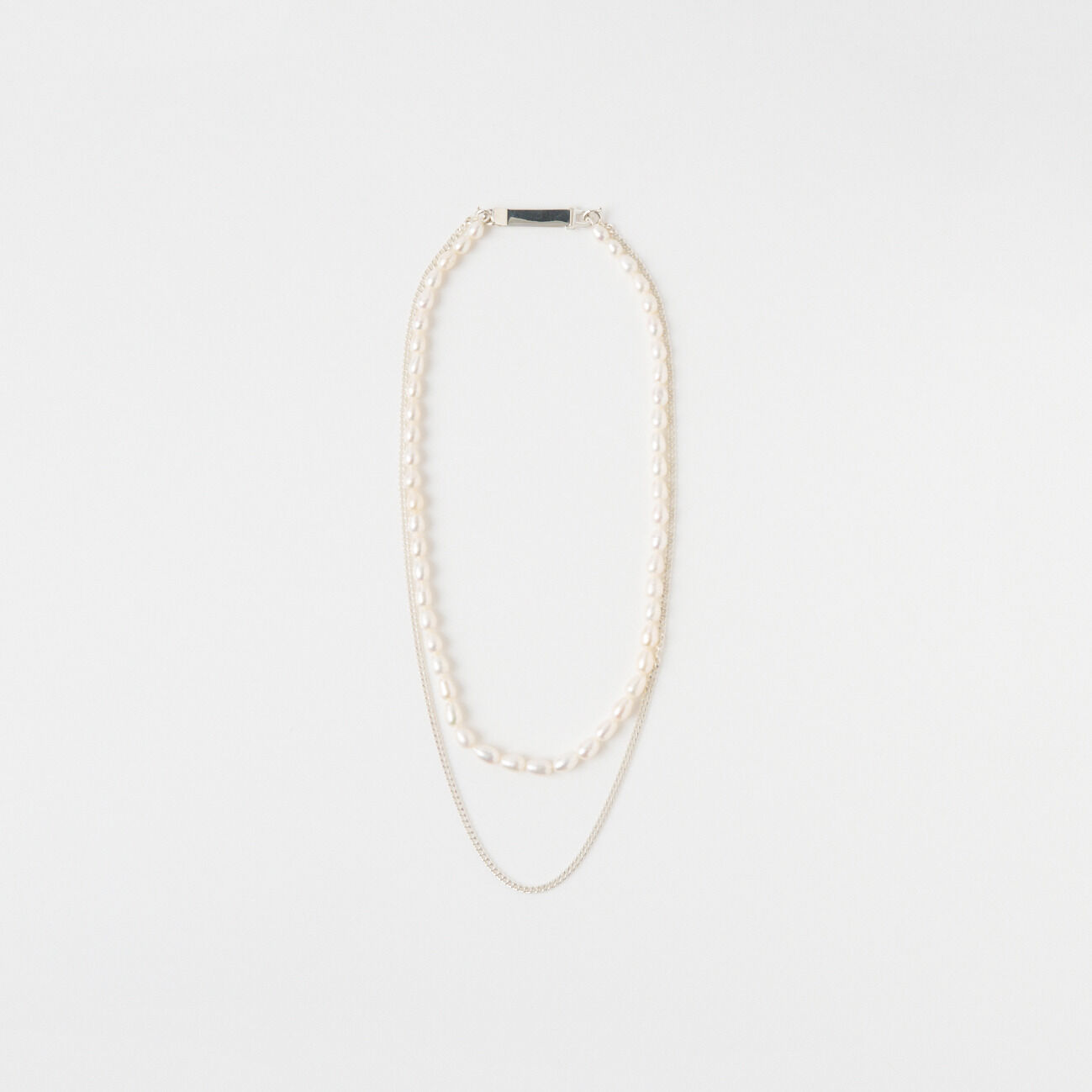  「Saskia Diez GRAND IDENTITY PEARL NECKLACE」|ネックレス|シルバー