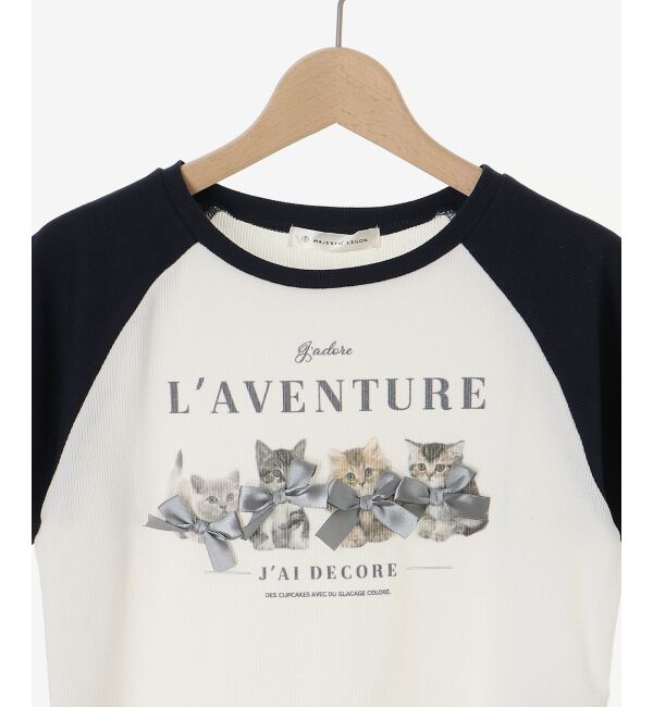  「ラグランネコチャンTシャツ」|Tシャツ・カットソー|
