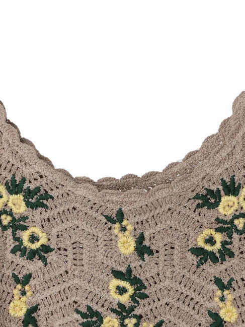 earth music&ecology「フラワー刺繍ビスチェ」|ベスト・ジレ|