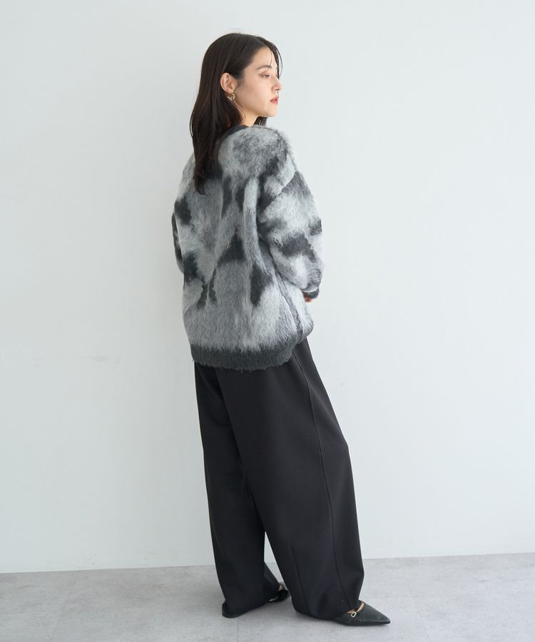 YECCA VECCA「フラワー柄シャギーニット」|ニット・セーター|