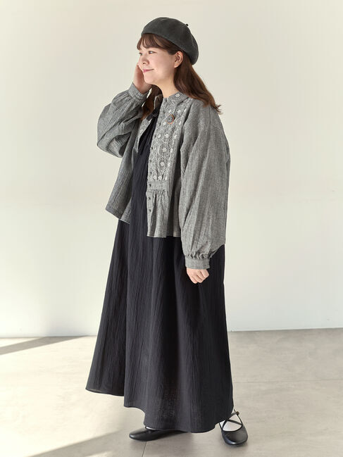 Samansa Mos2「【Cross&times;Staff】ブローチ付シャツジャケット」|その他|