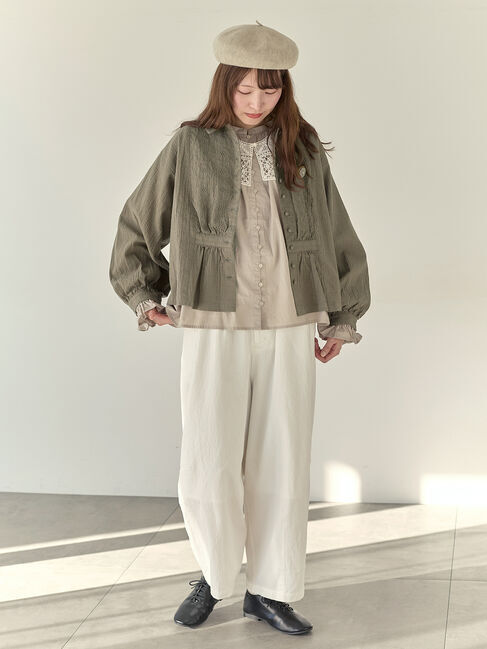 Samansa Mos2「【Cross&times;Staff】ブローチ付シャツジャケット」|その他|