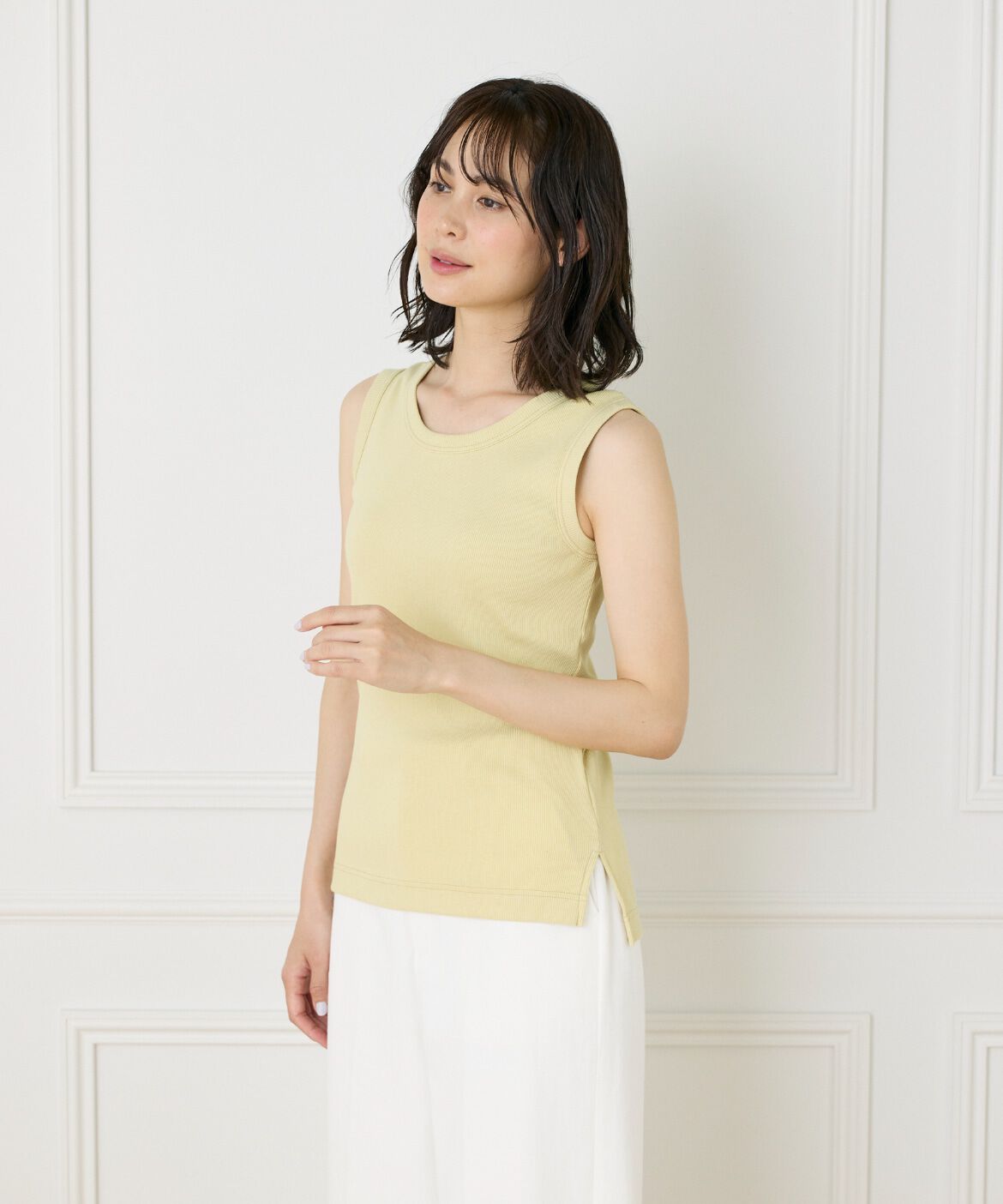 INED「コットンリブタンクトップ《YVON》」|タンクトップ|