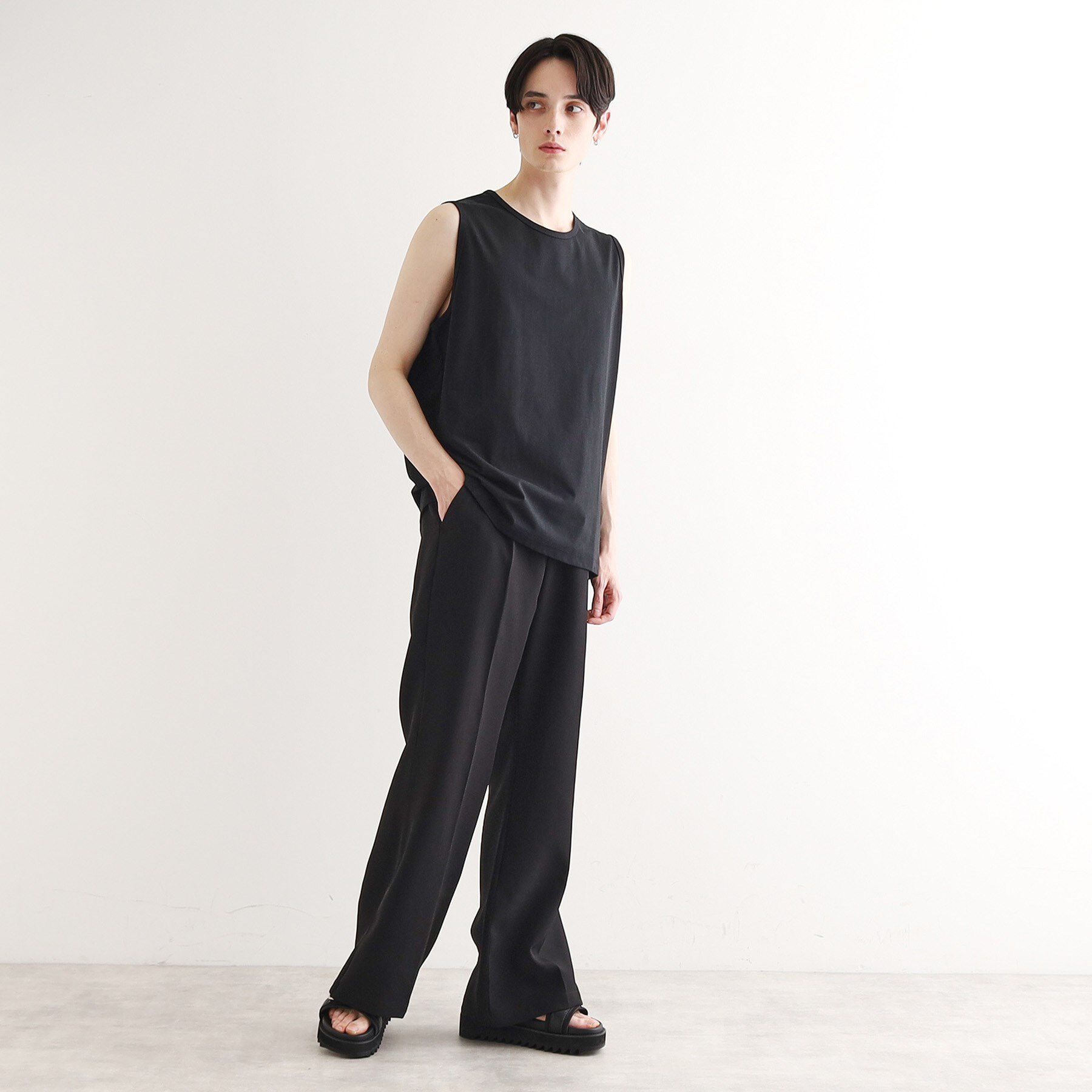 tk.TAKEO KIKUCHI「【接触冷感／UVカット／抗菌】フレンドリークールノースリーブカットソー」|Tシャツ・カットソー|