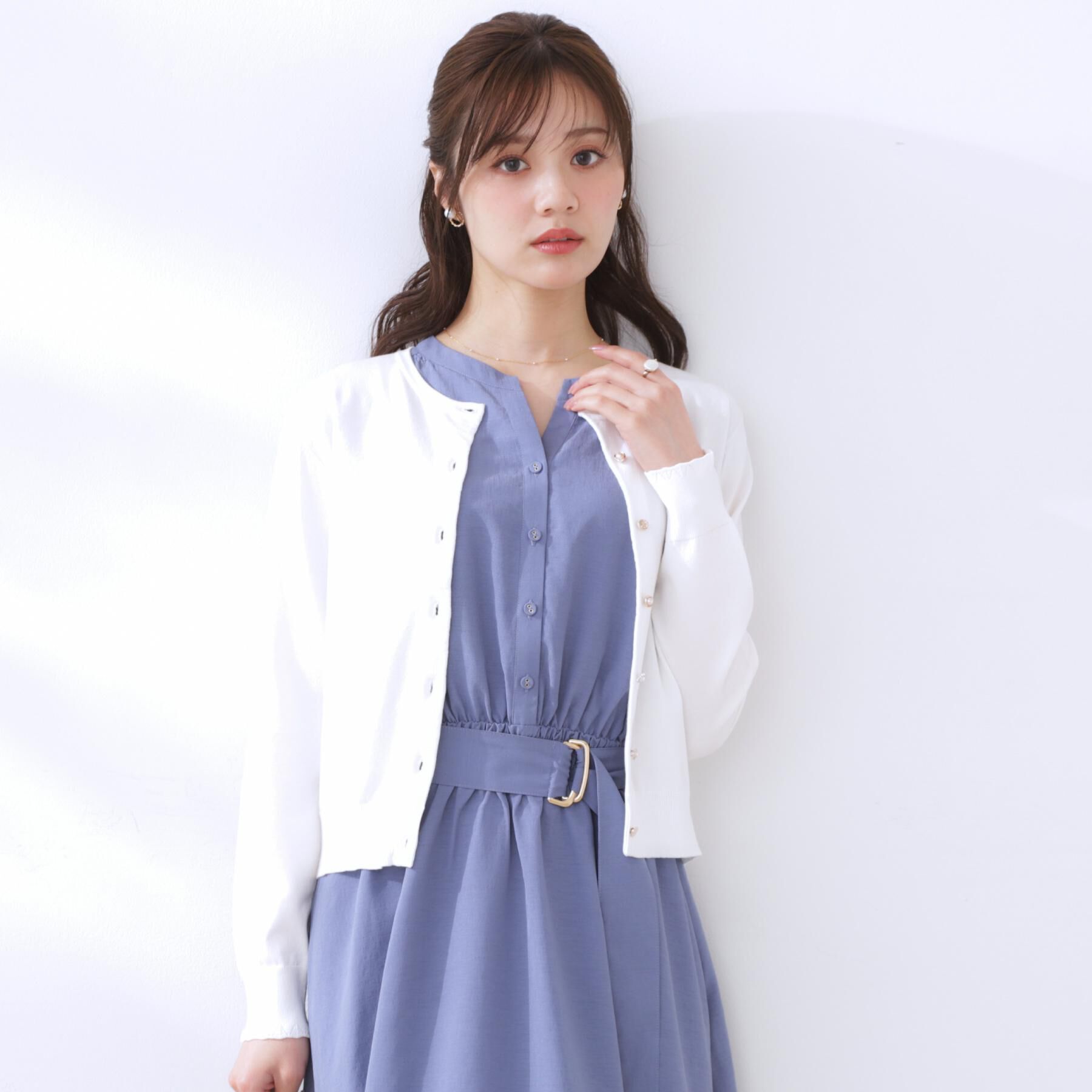 Couture broach「【ドライタッチ・しわになりにくい・通勤】麻調シャツワンピース」|ワンピース|