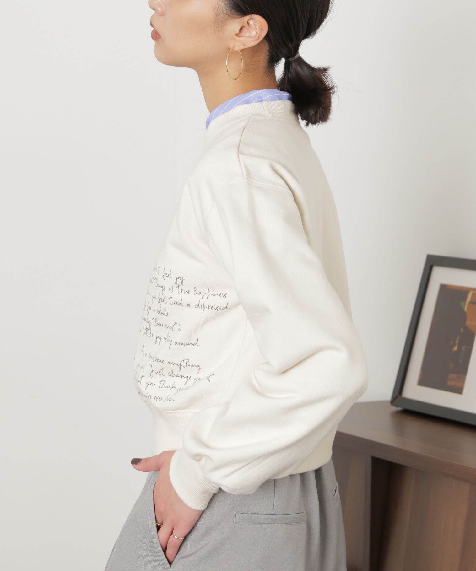  「ブラッシュロゴプリントコンパクトスウェット」|Tシャツ・カットソー|